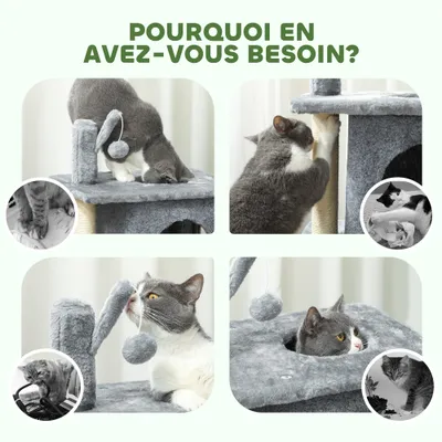 Arbre à chat à 3 niveaux tour pour chat