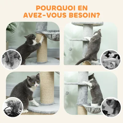 Arbre à chat tonneau à gratter pour chats