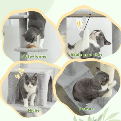 Arbre à chat du sol au plafond griffoir pour chat