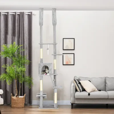 Arbre à chat du sol au plafond griffoir pour chat