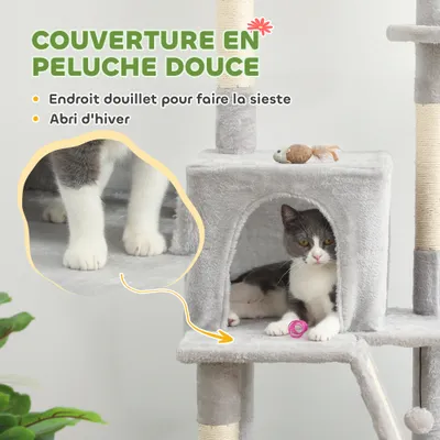Arbre à chat du sol au plafond griffoir pour chat