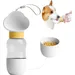 Bouteille d'eau pour chien 2 en 1 avec récipient pour nourriture
