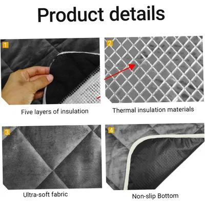 Tapis chauffant pour chat, couverture d'hiver