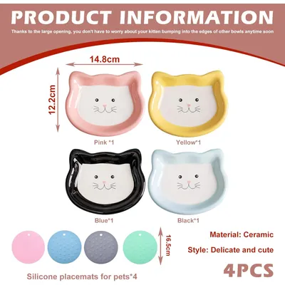 Gamelle Chat Ceramique avec Base Antidérapante
