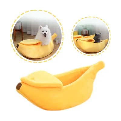 IntiMeg Lit en forme de banane pour animaux de compagnie IntiMeg Lit en forme de banane pour animaux de compagnie