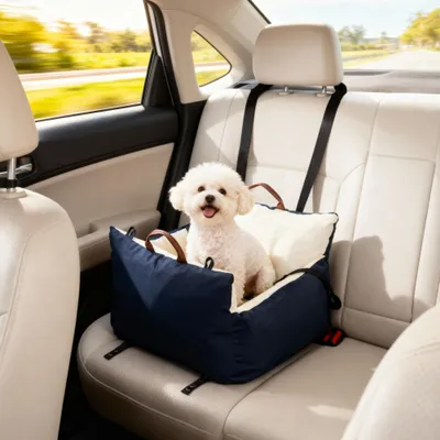 Siège auto pour chien avec ceinture pour chien rembourré