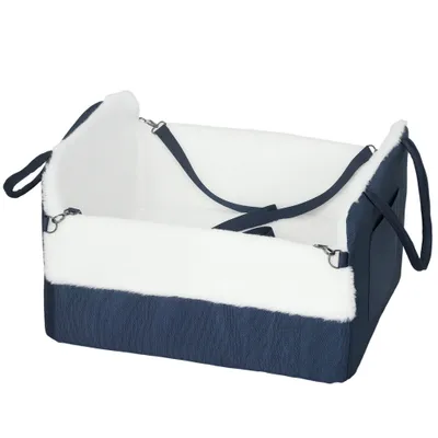 Siège auto pour chien avec ceinture de sécurité et fixation