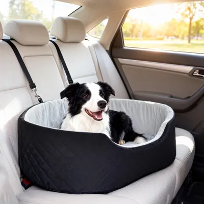 Siège auto pour chien avec ceinture