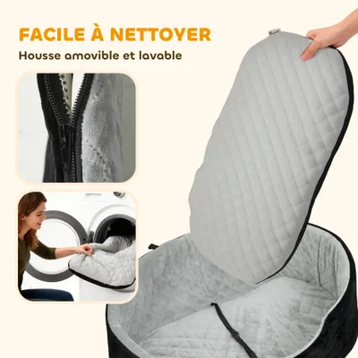 Siège auto pour chien avec ceinture