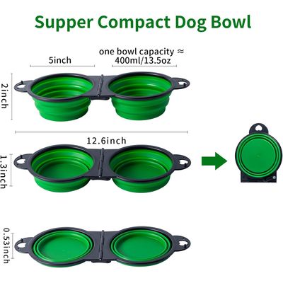2 en 1 Pliant Bol en Plastique pour Chien