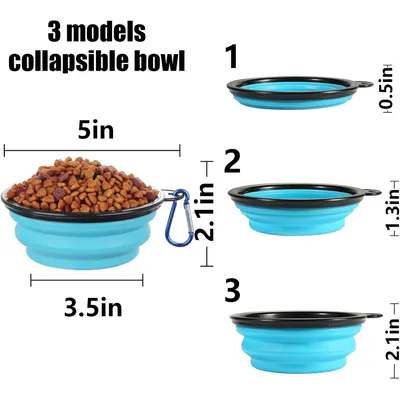 Gamelles Pliables bols Avec Couvercle chiens Bols
