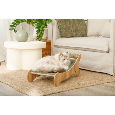 Chaise longue Boréal vert pour chat max 5 kg