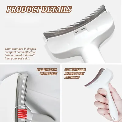 KPYTE Brosse à poils de chat en acier inoxydable