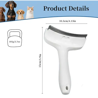 KPYTE Brosse à poils de chat en acier inoxydable