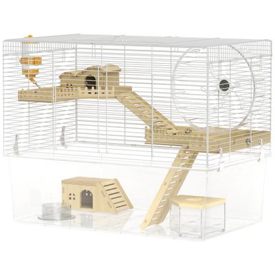 Cage à hamster à trois niveaux