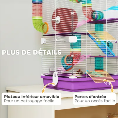 Cage à hamster à quatre niveaux