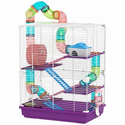 Cage à hamster à quatre niveaux