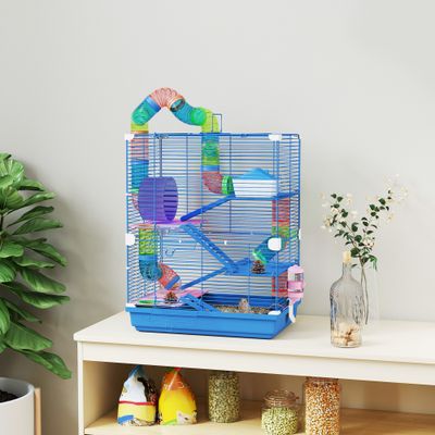 Cage à hamster à quatre niveaux