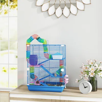 Cage à hamster à quatre niveaux
