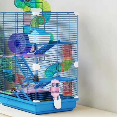 Cage à hamster à quatre niveaux