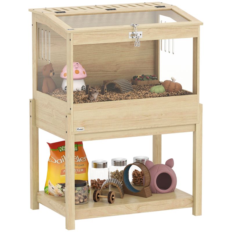 Cage surélevée en bois pour hamster