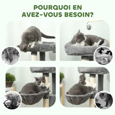 Arbre à chat avec griffoir et tapis en sisal