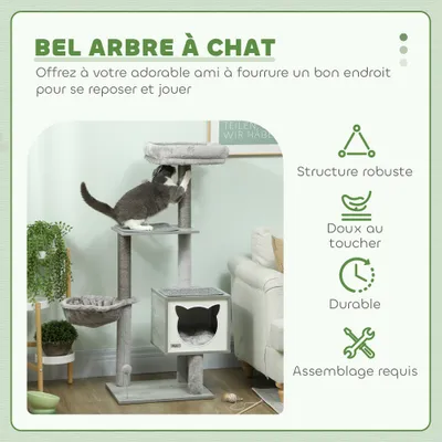 Arbre à chat multifonctionnel