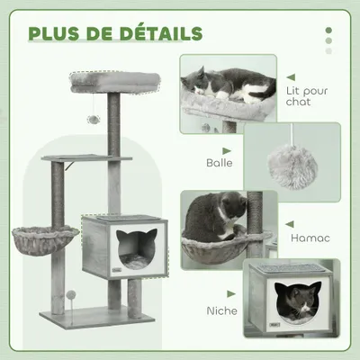 Arbre à chat multifonctionnel