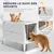 Bac à litière pour chat fermé en acier inoxydable Bac à litière pour chat fermé en acier inoxydable