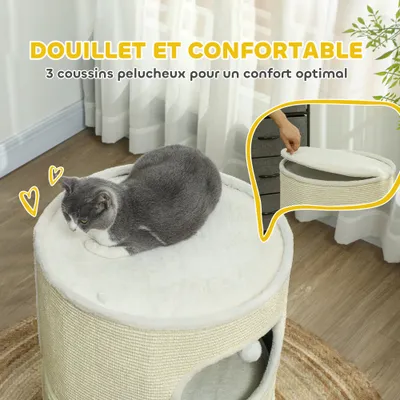 Griffoir pour chat en forme de tonneau