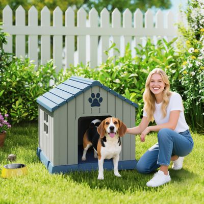 Cage extérieure pour chien avec ventilation