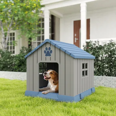 Cage extérieure pour chien avec ventilation