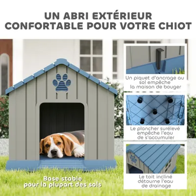 Cage extérieure pour chien avec ventilation