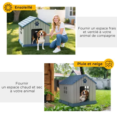 Cage extérieure pour chien avec ventilation