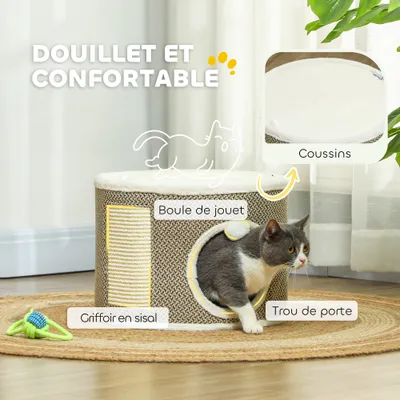 Griffoir pour chat et lit pour chat