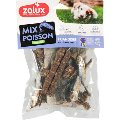 Friandises naturelles mix au Poisson 190 g pour chien