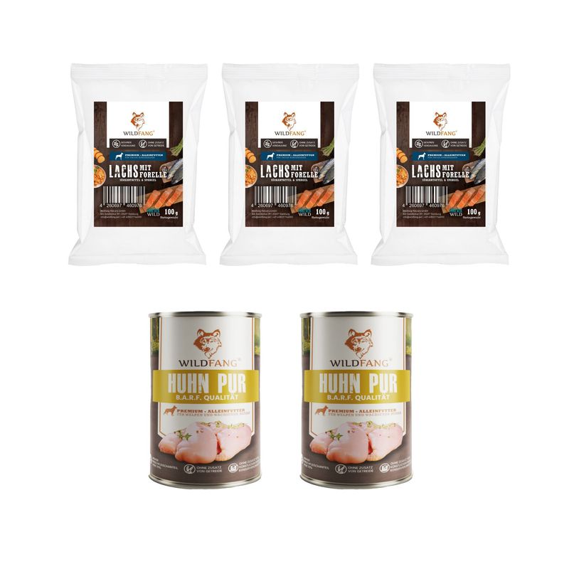 Wildfang Gourmet Box Adulte - Aliments secs et humides - Pur poulet