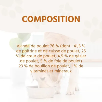 Wildfang Gourmet Box Adulte - Aliments secs et humides - Pur poulet