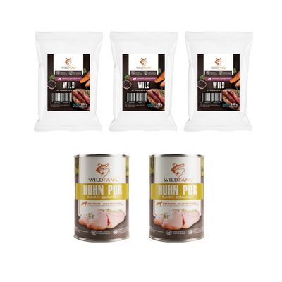 Wildfang Gourmet Box Adulte - Aliments secs et humides - Pur poulet