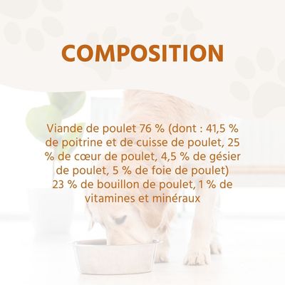 Wildfang Gourmet Box Adulte - Aliments secs et humides - Pur poulet