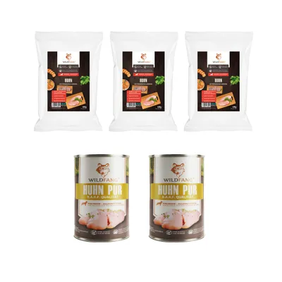 Wildfang Gourmet Box Adulte - Aliments secs et humides - Pur poulet