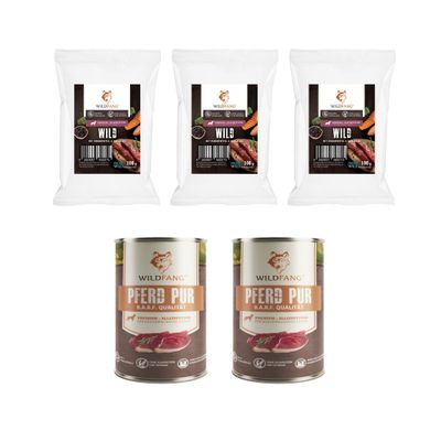 Wildfang Gourmet Box Adulte - Aliments secs et humides - Pur Cheval