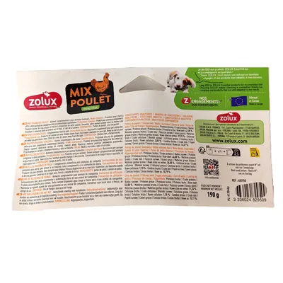Friandises naturelles mix au poulet 190 g pour chien Friandises naturelles mix au poulet 190 g pour chien