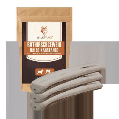 Wildfang — Demi-bois de cerf à mâcher, 100 % naturel