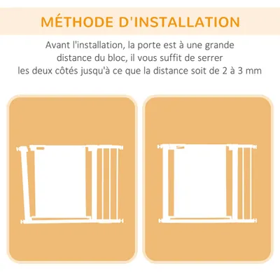 Barrière de sécurité pour animaux domestique avec fermeture automatique