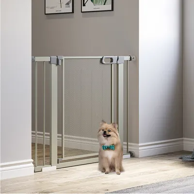 Barrière de sécurité pour animaux domestique avec fermeture automatique