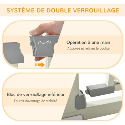 Barrière de sécurité pour animaux domestique avec fermeture automatique