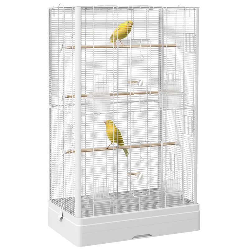 Cage à oiseaux volière avec portes perchoirs cage