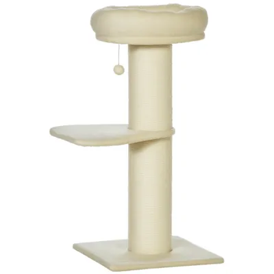 Arbre à chat griffoir sisal naturel 2 plateforme