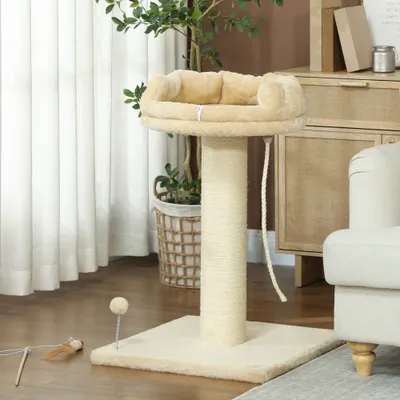 Arbre à chat grattoir design jeu boule et cordelette